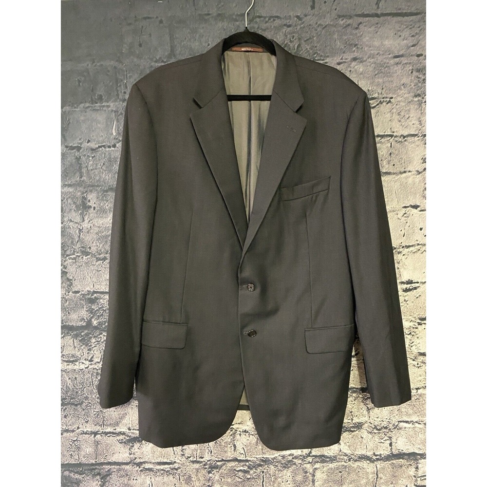 Hickey Freeman Blazer Mens 46L Black Jacket Loro Piana Wool Luxury Old‎ Money
